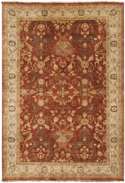 Surya Empress Hand Knotted Red Rug EMS-7002 - 8' x 11'
