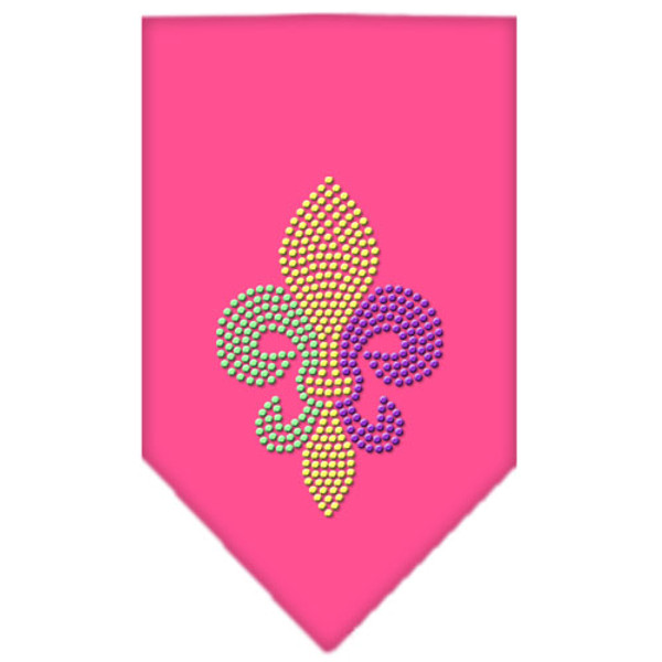 Mardi Gras Fleur De Lis Rhinestone Bandana Bright Pink Small 67-85 SMBPK By Mirage