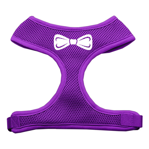 Bow Tie Screen Print Soft Mesh Pet Harness Purple Extra Large 70-33 XLPR By Mirage