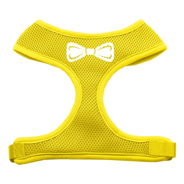 Bow Tie Screen Print Soft Mesh Pet Harness Yellow Extra Large 70-33 XLYW By Mirage