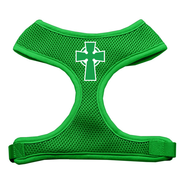 Celtic Cross Screen Print Soft Mesh Pet Harness Emerald Green Large 70-48 LGEG By Mirage