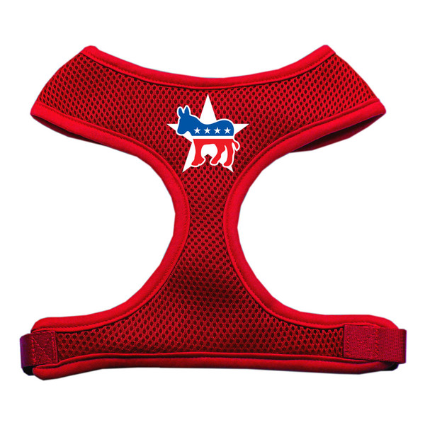 Democrat Screen Print Soft Mesh Pet Harness Red Large 70-49 LGRD By Mirage
