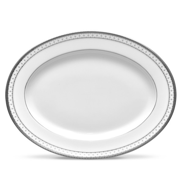 Noritake Porcelain, White Porcelain 12" Oval Platter 1703-412