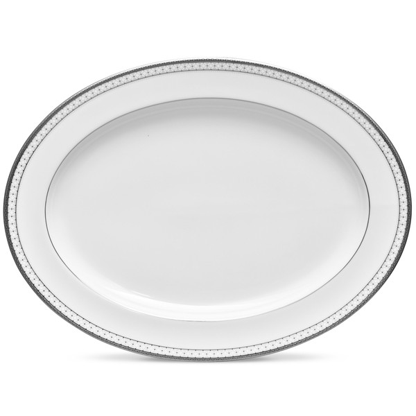 Noritake Porcelain, White Porcelain 16" Oval Platter 1703-414