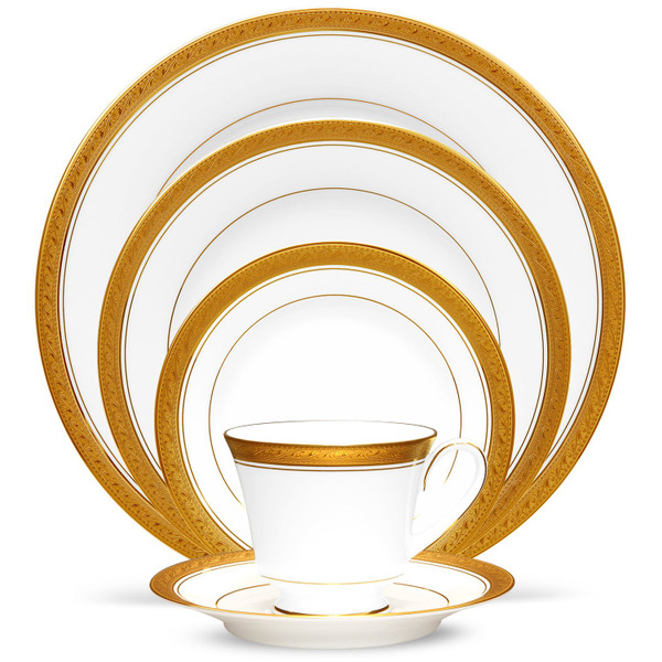 Noritake Porcelain, White Porcelain 20 Piece Dinnerware Set 4167-20M