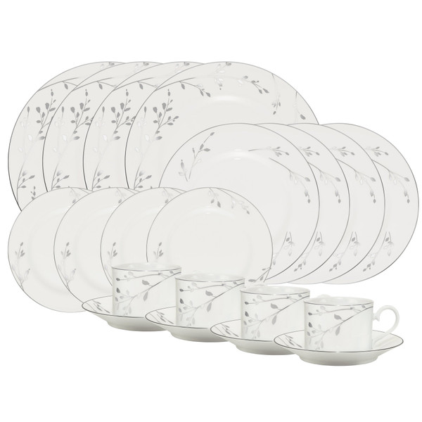 Noritake Porcelain, White Porcelain 20 Piece Dinnerware Set 4355-20M