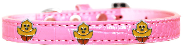 Chickadee Widget Croc Dog Collar Light Pink Size 12 720-19 LPKC12 By Mirage
