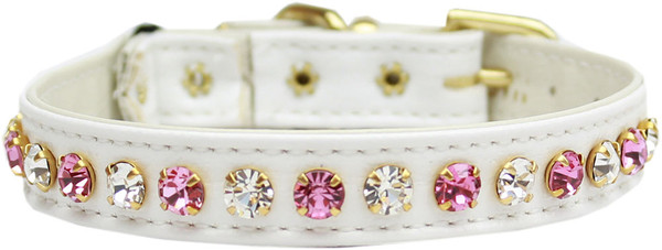 Deluxe Cat Collar White With Pink Size 10 78-10 10WTPK By Mirage