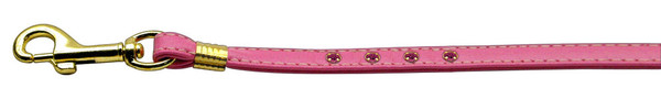 Color Crystal Leash Pink W/ Pink Stones Gold Hardware 80-05 Pk Gd Hrw By Mirage