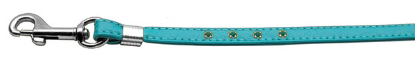 Color Crystal Leash Turquoise W/ Turq Stones Silver Hardware 80-05 Tq Sv Hrw By Mirage