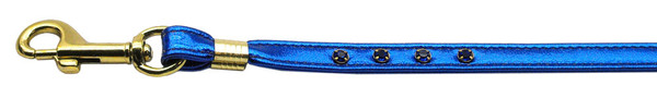 Metallic Leash Blue Mtl 3/8 With Jewels 80-11 JWL BlM By Mirage