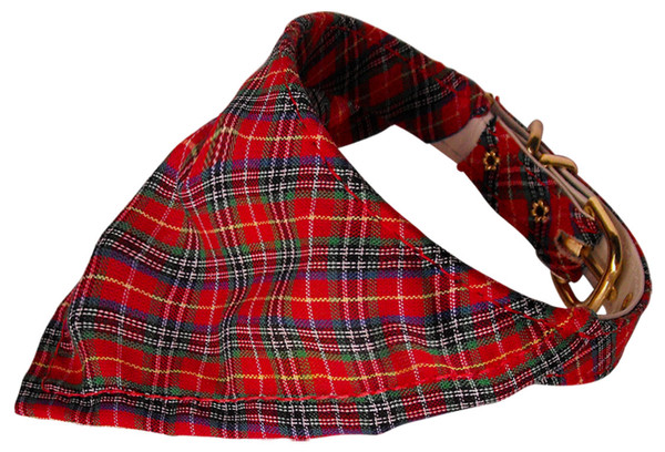 Red Plaid Bandana Collars Red 10 81-21 10 By Mirage