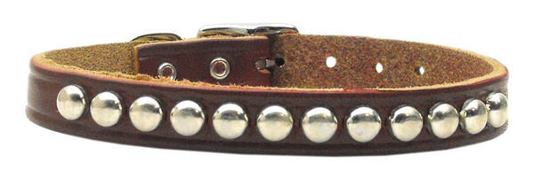 Stud Leather Dog Collar Burgundy 12 82-11 12BG By Mirage