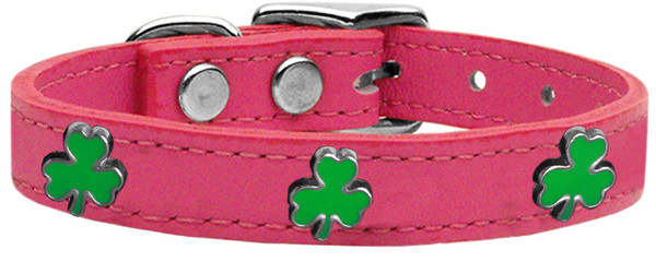 Shamrock Widget Genuine Leather Dog Collar Pink 24 83-100 Pk24 By Mirage