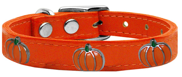 Pumpkin Widget Genuine Leather Dog Collar Orange 14 83-114 Or14 By Mirage