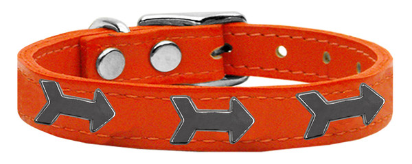 Arrow Widget Genuine Leather Dog Collar Orange 12 83-128 Or12 By Mirage