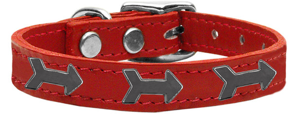 Arrow Widget Genuine Leather Dog Collar Red 24 83-128 Rd24 By Mirage