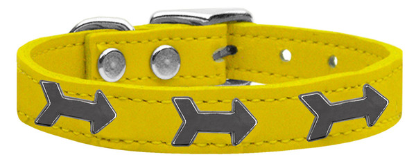 Arrow Widget Genuine Leather Dog Collar Yellow 10 83-128 Yw10 By Mirage