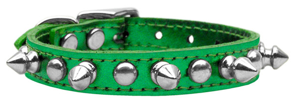 Metallic Chaser Leather Dog Collar Emerald Green Mtl 14 83-13 14EGM By Mirage