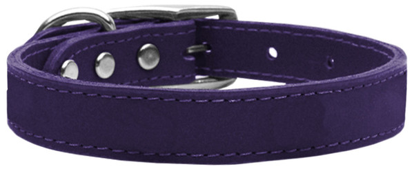 Plain Leather Dog Collars Purple 24 83-25 24Pr By Mirage