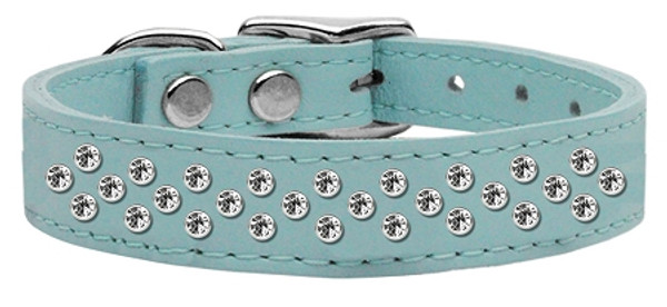 Sprinkles Clear Crystal Leather Dog Collar Baby Blue 16 83-34 16BBL By Mirage