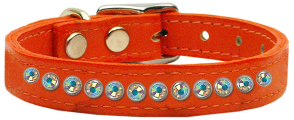 One Row Ab Jeweled Leather Orange 14 83-36 14Or By Mirage