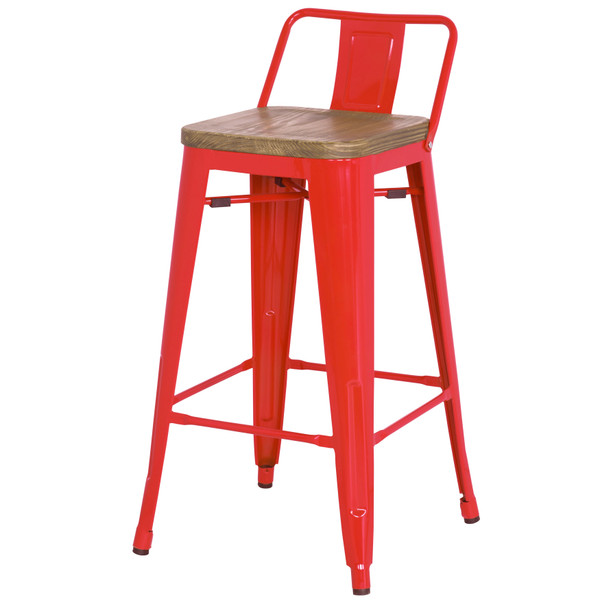 New Pacific Direct Metropolis Low Back Bar Stool, (Set Of 4) 938537-R
