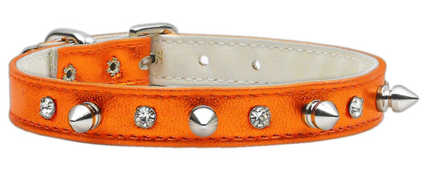 Metallic Crystal And Spike Collars Orange Mtl 10 84-15 10OR By Mirage