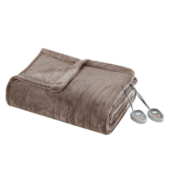 Beautyrest Heated Plush Blanket - Queen BR54-0519 By Olliix