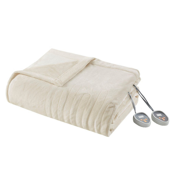 Beautyrest Heated Plush Blanket - Twin BR54-0521 By Olliix