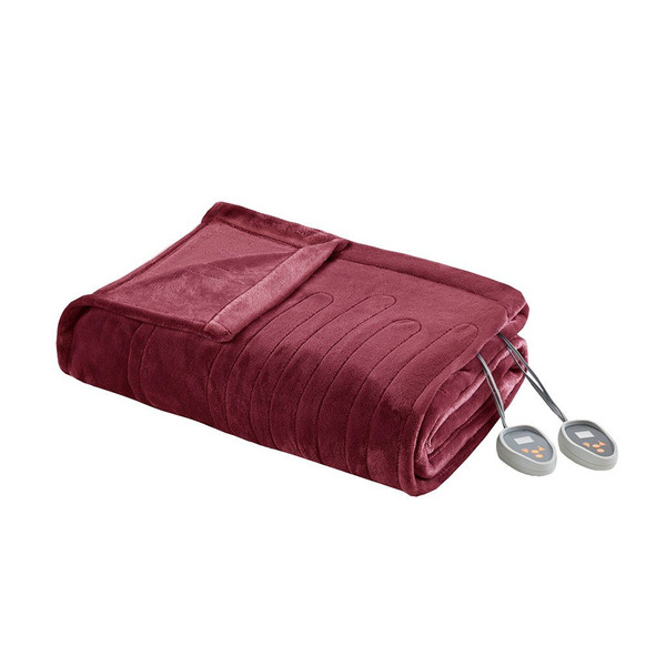 Beautyrest Heated Plush Blanket - Queen BR54-0527 By Olliix