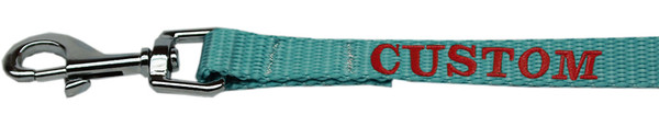 Custom Embroidered Made In The Usa Nylon Pet Leash 5/8In By 4Ft Ocean Blue CEB124-1 OB5804 By Mirage