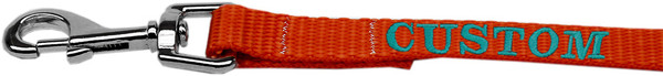 Custom Embroidered Made In The Usa Nylon Pet Leash 1In By 6Ft Orange CEB124-1 OR1006 By Mirage