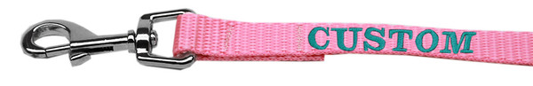 Custom Embroidered Made In The Usa Nylon Pet Leash 1In By 6Ft Pink CEB124-1 PK1006 By Mirage
