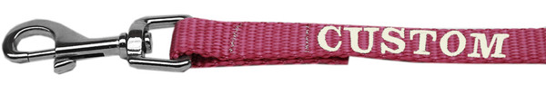 Custom Embroidered Made In The Usa Nylon Pet Leash 5/8In By 4Ft Rose CEB124-1 RS5804 By Mirage
