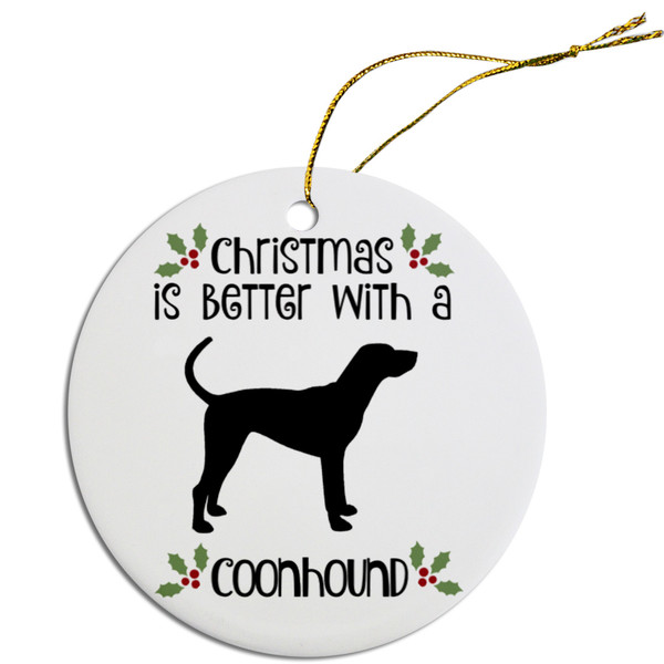 Breed Specific Round Christmas Ornament Coonhound ORN-R-B30 By Mirage