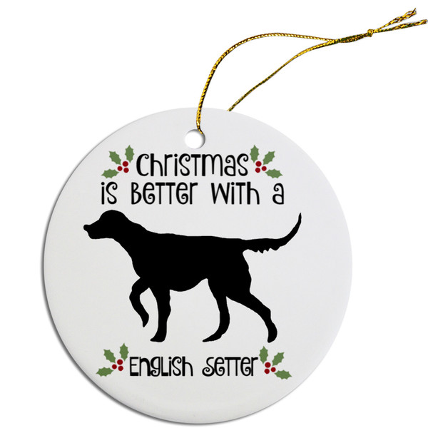 Breed Specific Round Christmas Ornament English Setter ORN-R-B36 By Mirage