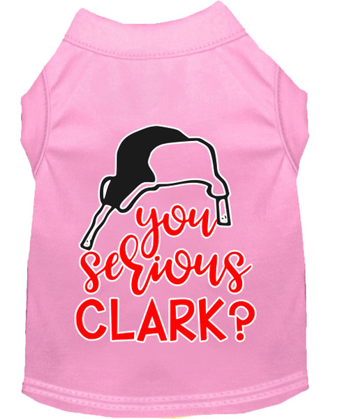 You Serious Clark? Screen Print Dog Shirt Light Pink Xl 51-425 LPKXL By Mirage