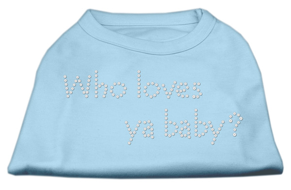 Who Loves Ya Baby? Rhinestone Shirts Baby Blue Xs 52-82 XSBBL By Mirage