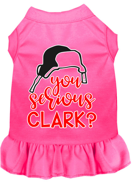 You Serious Clark? Screen Print Dog Dress Bright Pink Xl 58-425 BPKXL By Mirage