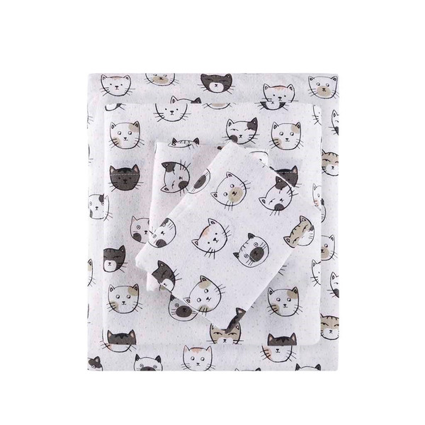 Intelligent Design Cozy Soft Cotton Novelty Print Flannel Sheet Set - Queen ID20-1555