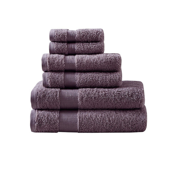 Madison Park Signature Luce 100% Egyptian Cotton 6 Piece Towel Set MPS73-429