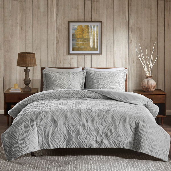 Woolrich Teton Embroidered Plush Coverlet Set -King/Cal King Wr13-2060
