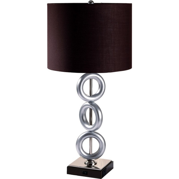 Ore International 3 Ring Metal Brown Table Lamp 8322-1