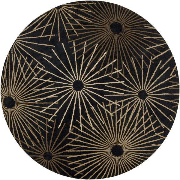 Surya Forum Hand Tufted Black Rug FM-7090 - 8' Round