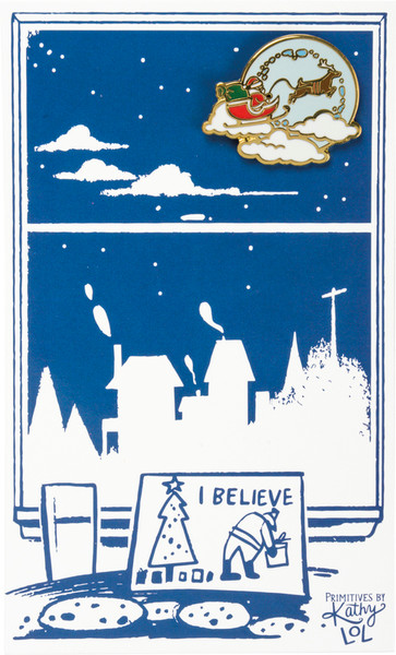 Enamel Pin - I Believe - Set Of 6 (Pack Of 3) 101139 By Primitives By Kathy