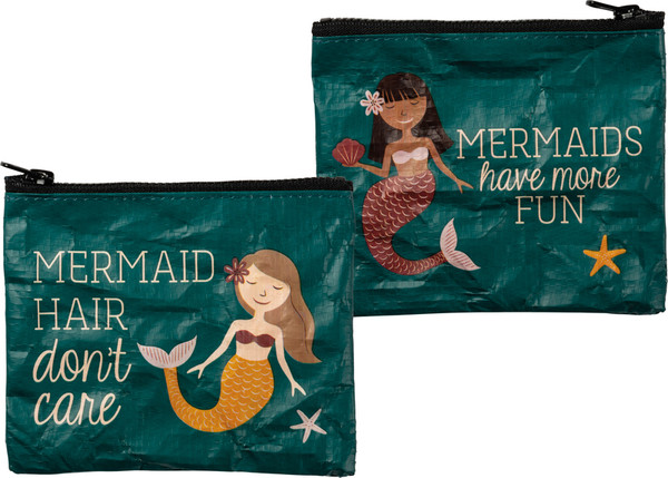 Zipper Wallet - Mermaid - Set Of 4 (Pack Of 8) 103939 By Primitives By Kathy