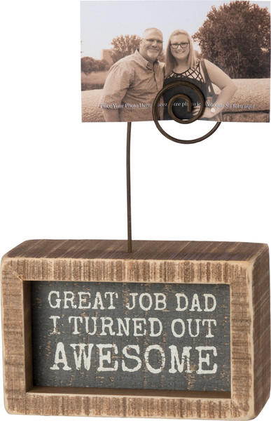 Inset Photo Block - Job Dad - Set Of 4 (Pack Of 4) 39003 By Primitives By Kathy