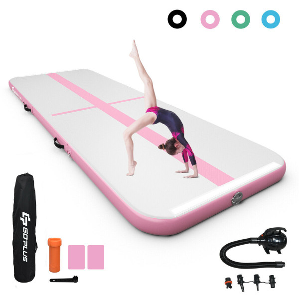 10 Feet Air Track Inflatable Gymnastics Tumbling Mat With Pump -Pink SP37188PI