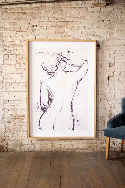 Framed Nude Print CHH1323 By Kalalou